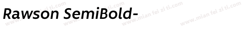 Rawson SemiBold字体转换